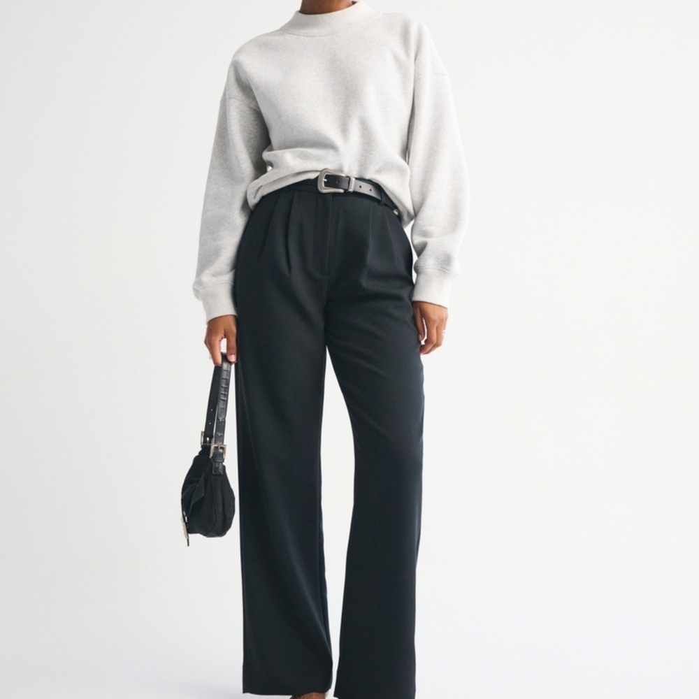Abercrombie & Fitch Curve Love Sloane Tailored Wide Leg Pants